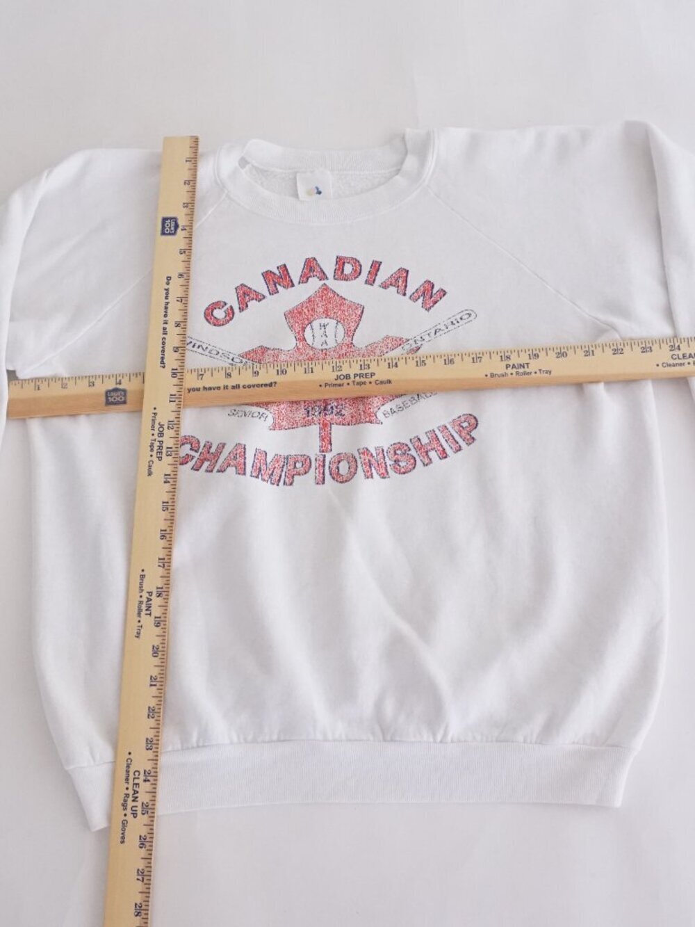 Vintage Canadian Championship White Graphic Maple Leaf Print Crewneck Sweater XL - Picture 3 of 11